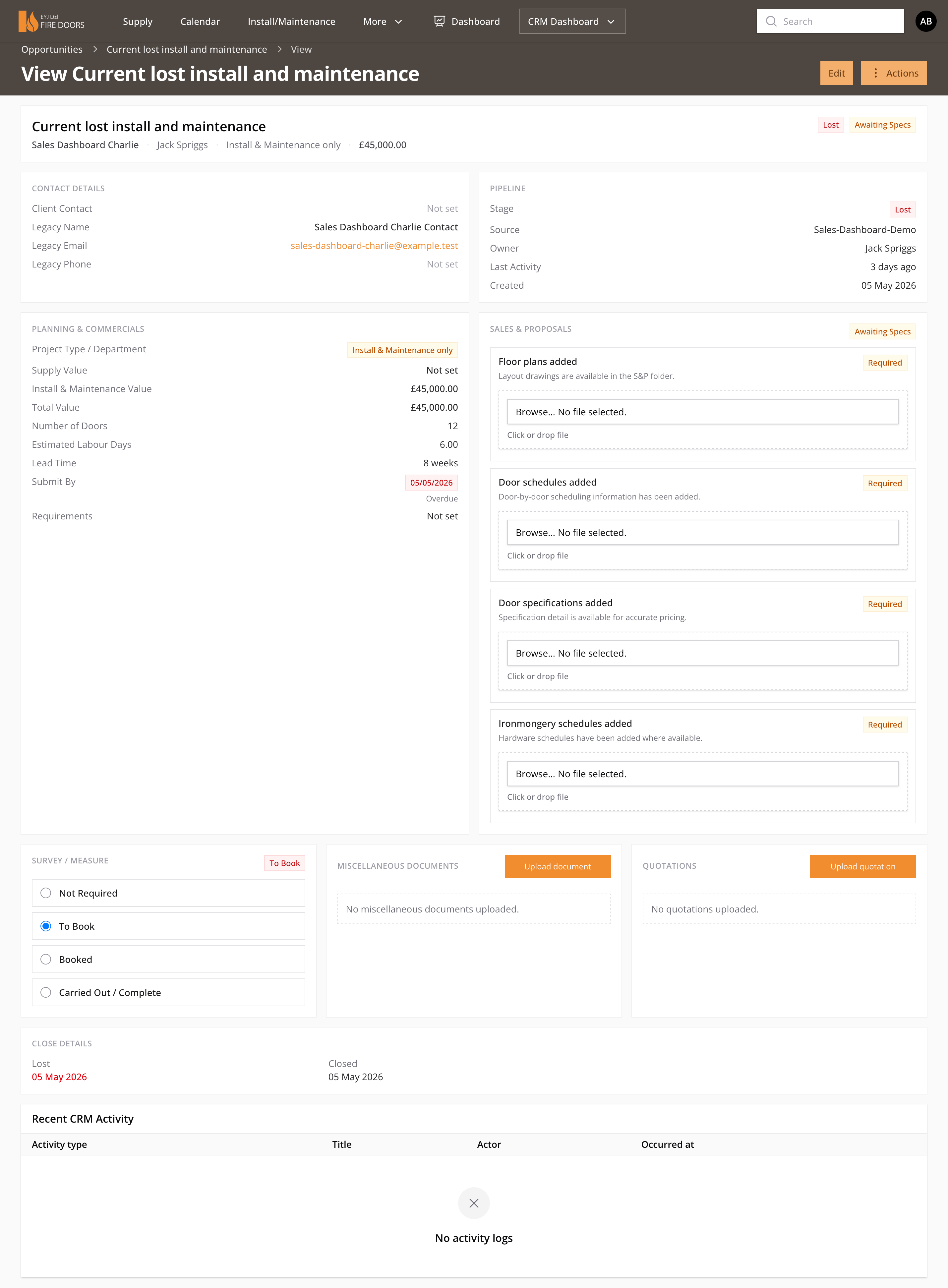 EYJ connected operational platform management view